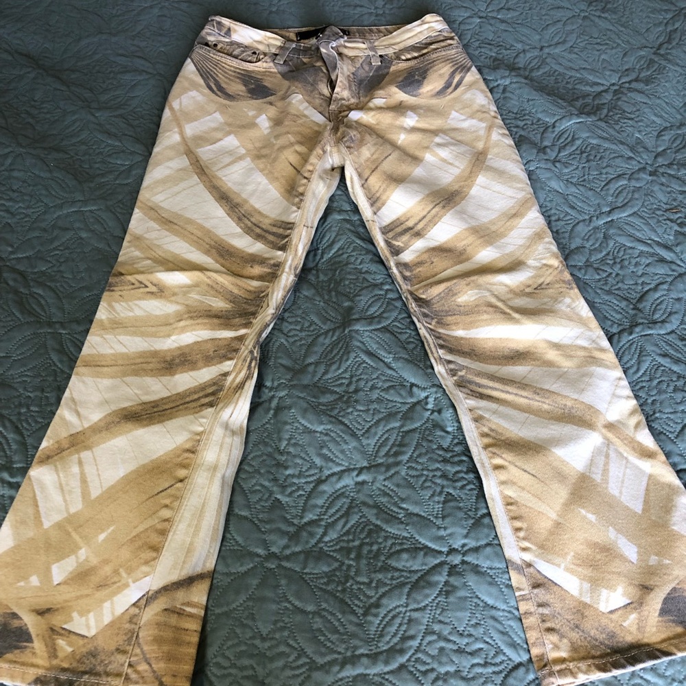 Just Cavalli Floral Print Cropped Jeans